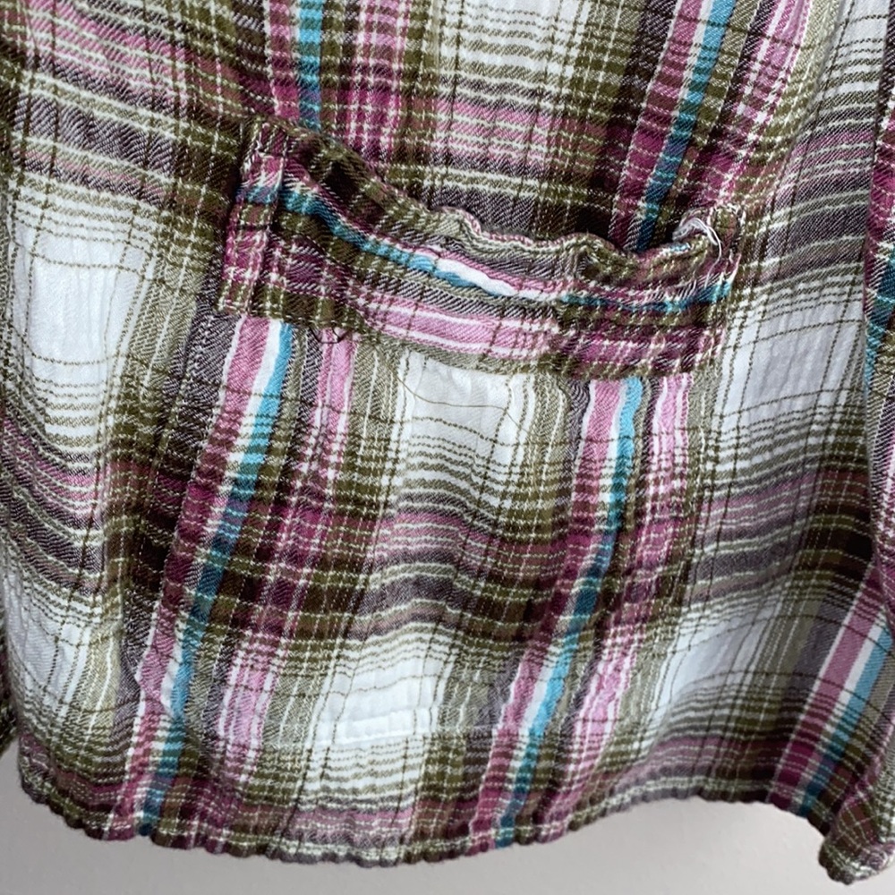 CJ Banks knit shirt - 3/4 sleeves plaid size 1X - Picture 5 of 8